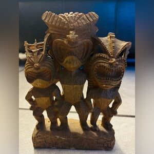 Hand-Carved Tiki Ku Warrior Gods